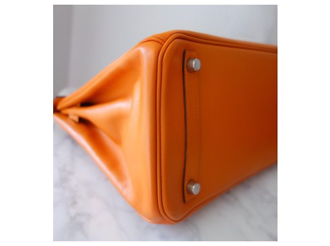 Borsa Hermès Birkin 30 Epsom Orange - vista 10