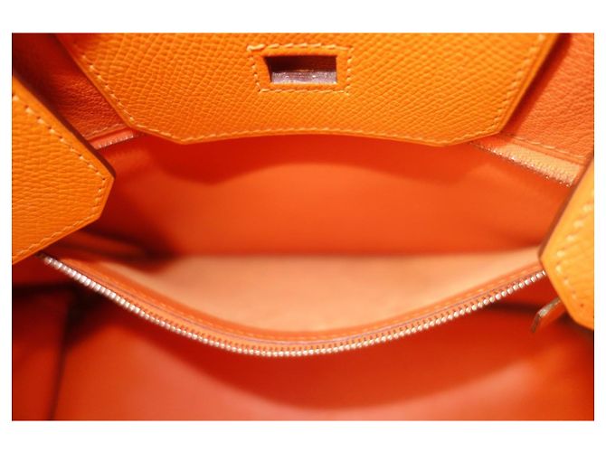Borsa Hermès Birkin 30 Epsom Orange - vista 15