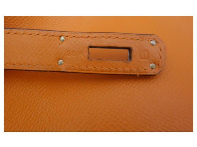 Borsa Hermès Birkin 30 Epsom Orange - vista 17