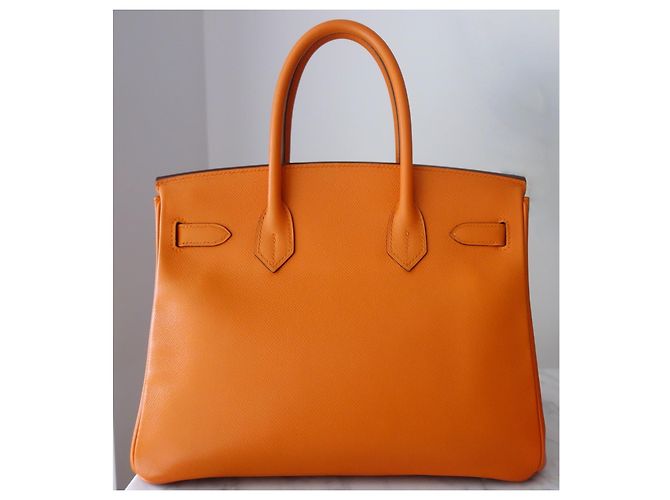 Borsa Hermès Birkin 30 Epsom Orange - vista 3