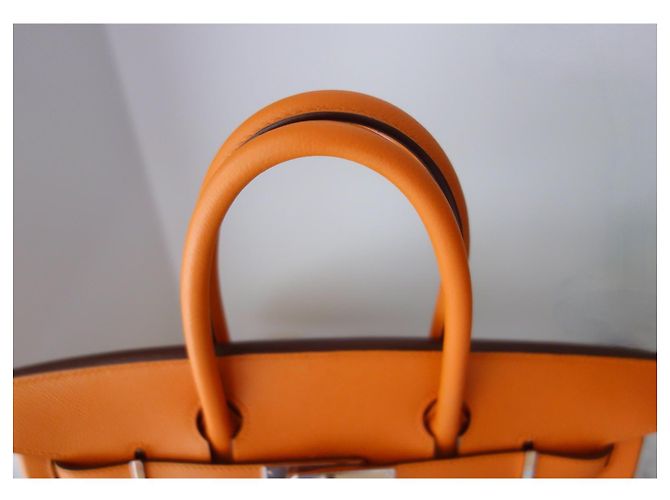 Borsa Hermès Birkin 30 Epsom Orange - vista 5