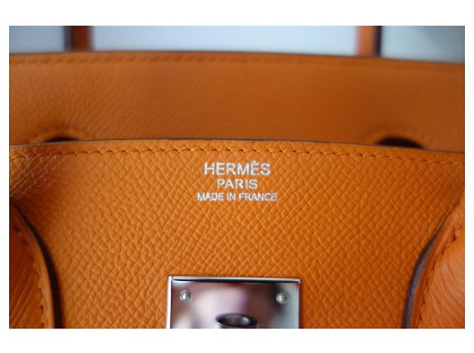 Borsa Hermès Birkin 30 Epsom Orange - vista 9