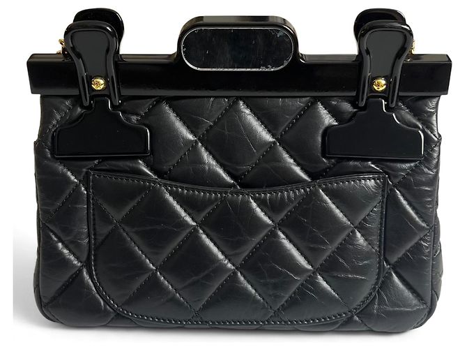 Chanel 2.55 Reissue Mini Hanger Borsa Nera - vista 7