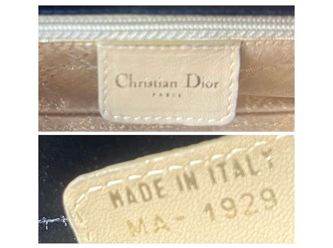 Dior Mini Lady Dior Borsa blu navy seta - vista 11