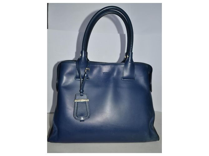 Tod's Cape Bag Borsa a mano in pelle blu - vista 2
