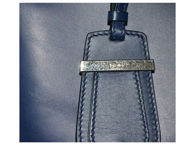 Tod's Cape Bag Borsa a mano in pelle blu - vista 4