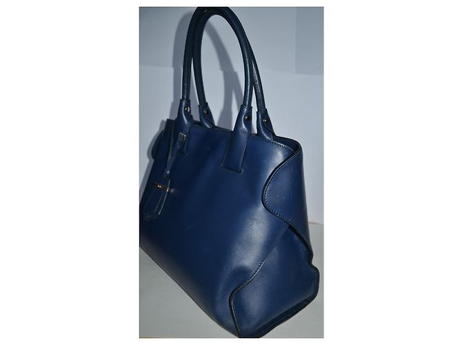 Tod's Cape Bag Borsa a mano in pelle blu - vista 5