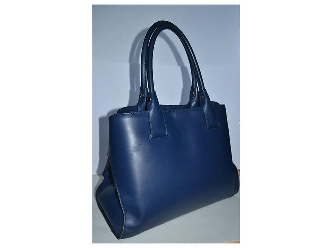 Tod's Cape Bag Borsa a mano in pelle blu - vista 6