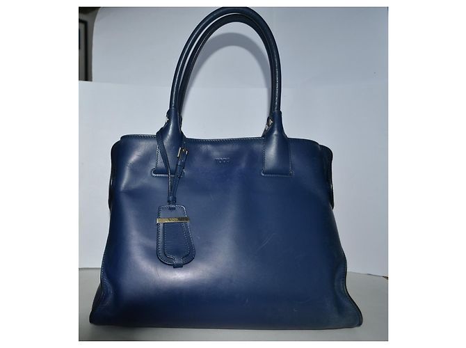 Tod's Cape Bag Borsa a mano in pelle blu - vista 7