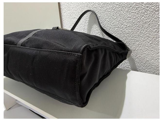 Borsa a tracolla Gucci Jackie in nylon e pelle nera - vista 10