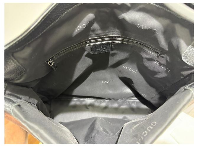 Borsa a tracolla Gucci Jackie in nylon e pelle nera - vista 11