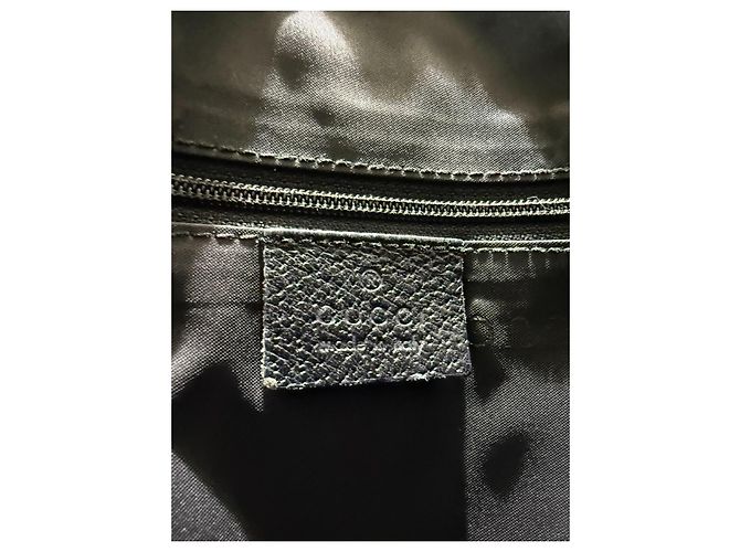 Borsa a tracolla Gucci Jackie in nylon e pelle nera - vista 13