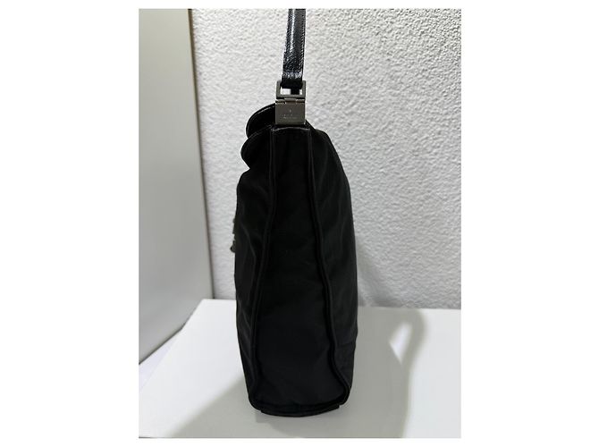 Borsa a tracolla Gucci Jackie in nylon e pelle nera - vista 7