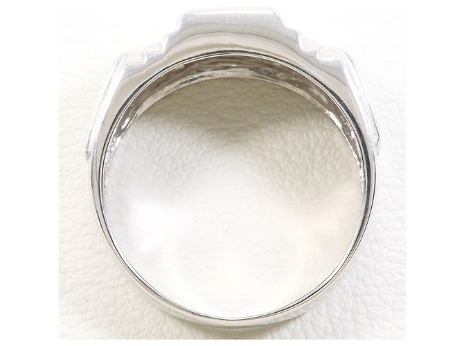 Autre Marque Ehering aus 14K Weißgold mit Diamant - Ansicht 3