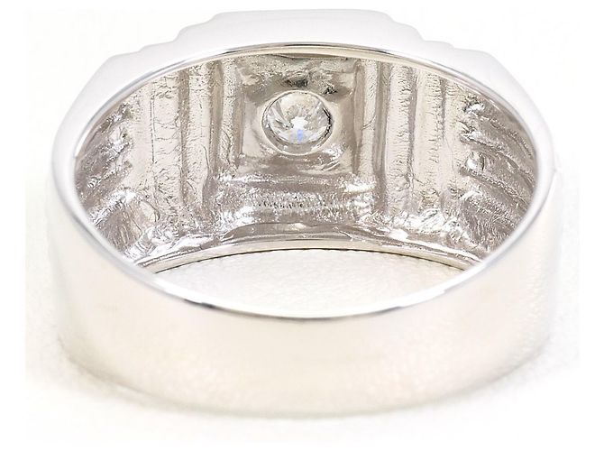 Autre Marque Ehering aus 14K Weißgold mit Diamant - Ansicht 4