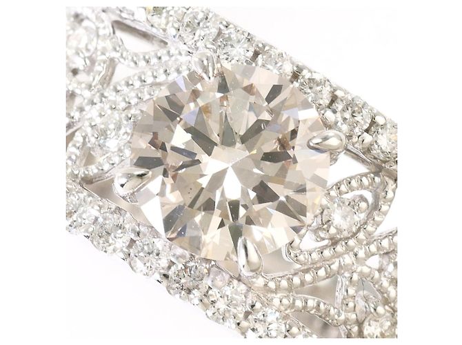 Autre Marque Anello fede in oro bianco 18K e diamanti - vista 2