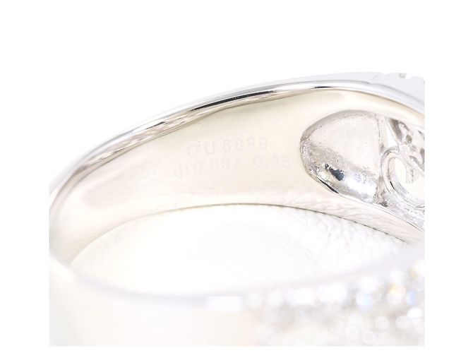 Autre Marque Anello fede in oro bianco 18K e diamanti - vista 6