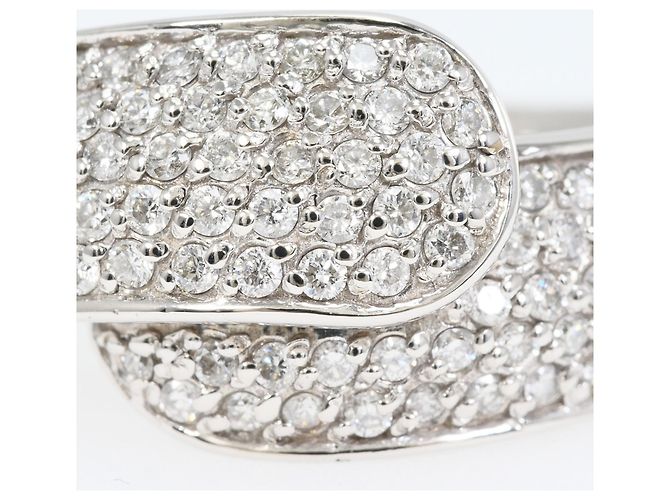 Autre Marque 18K Weißgold Diamant-Bandring - Ansicht 2