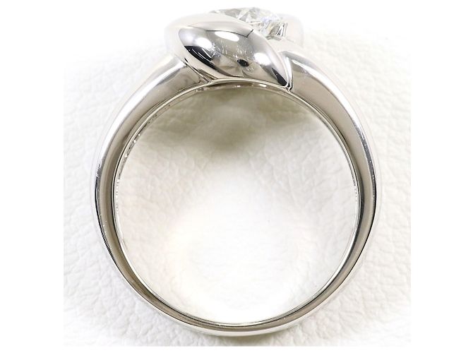 Autre Marque PT900 Platin-Ehering mit Diamant - Ansicht 3
