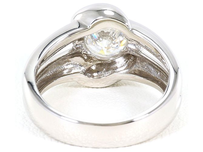 Autre Marque PT900 Platin-Ehering mit Diamant - Ansicht 4