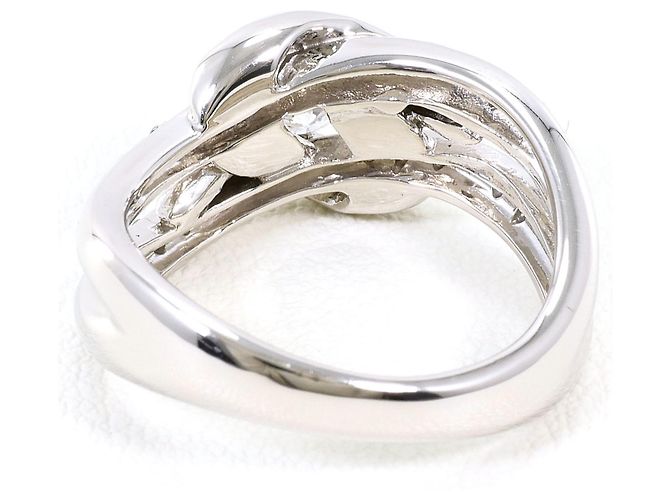 Autre Marque Platin-Ehering mit Diamant - Ansicht 4