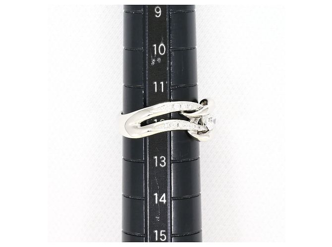 Autre Marque Platin-Ehering mit Diamant - Ansicht 7