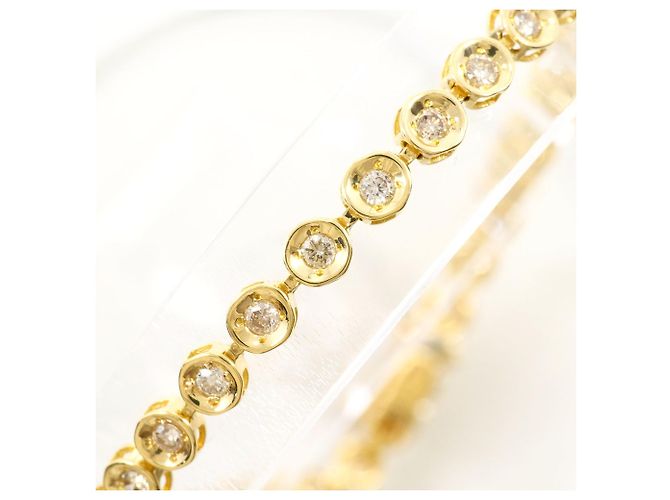 Autre Marque Bracciale con ciondoli in oro giallo 18K e diamanti brown - vista 2