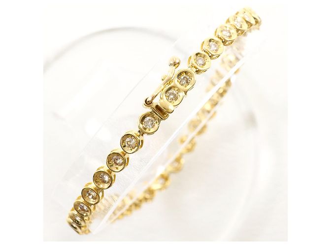 Autre Marque Bracciale con ciondoli in oro giallo 18K e diamanti brown - vista 3