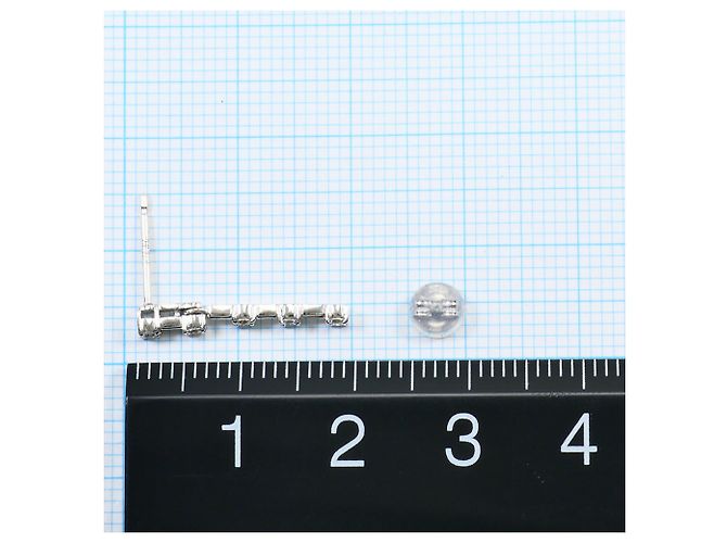 Autre Marque Orecchini a goccia in oro bianco 18K e diamanti - vista 3
