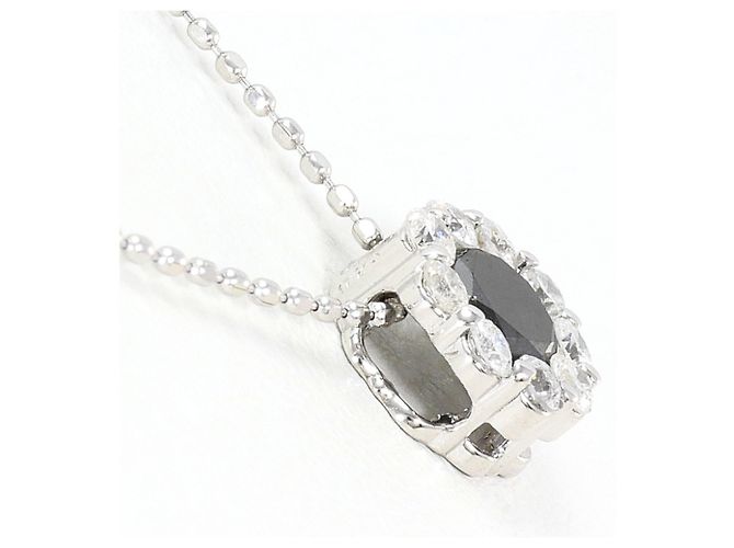 Autre Marque Collana elegante in oro bianco 18K con diamanti - vista 2