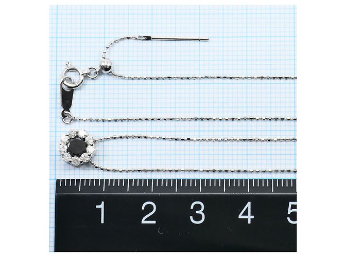 Autre Marque Collana elegante in oro bianco 18K con diamanti - vista 4