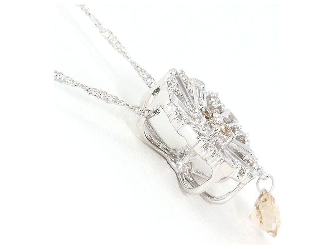Autre Marque Collana in oro bianco 18K con diamante brown - vista 2