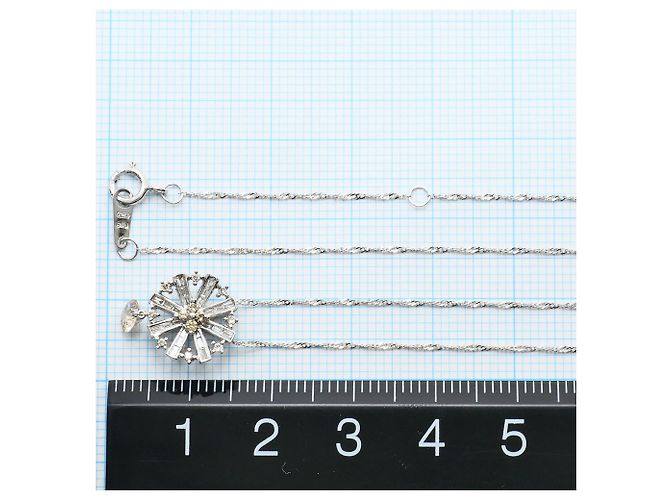 Autre Marque Collana in oro bianco 18K con diamante brown - vista 4