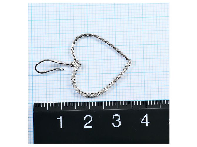 Autre Marque Eleganti orecchini a goccia in oro bianco 18K e diamanti - vista 4