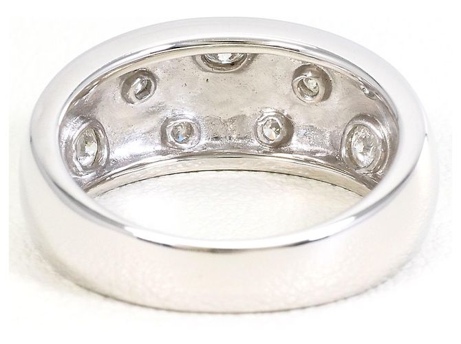Autre Marque Ehering aus 18K Weißgold mit Diamant - Ansicht 4