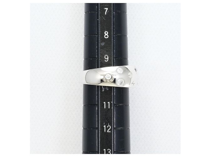 Autre Marque Ehering aus 18K Weißgold mit Diamant - Ansicht 7