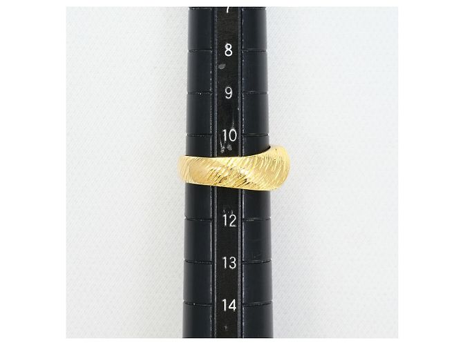 Autre Marque Ehering aus 18K Gelbgold mit Diamant - Ansicht 6