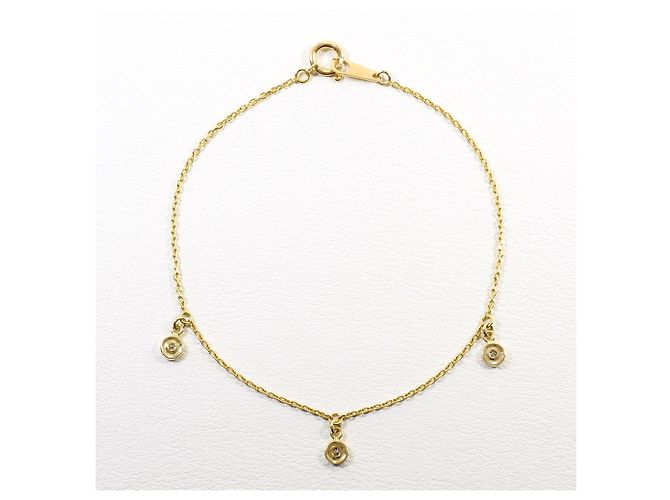 Autre Marque Bracciale con charm in oro giallo 18K e diamanti - vista 2