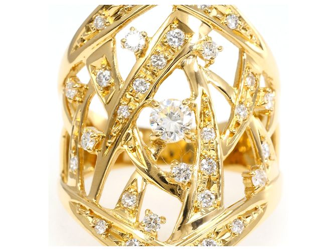Autre Marque Anello fede in oro giallo 18K e diamanti - vista 2