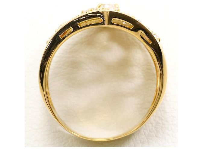 Autre Marque Anello fede in oro giallo 18K e diamanti - vista 3