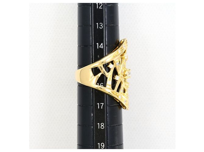 Autre Marque Anello fede in oro giallo 18K e diamanti - vista 6
