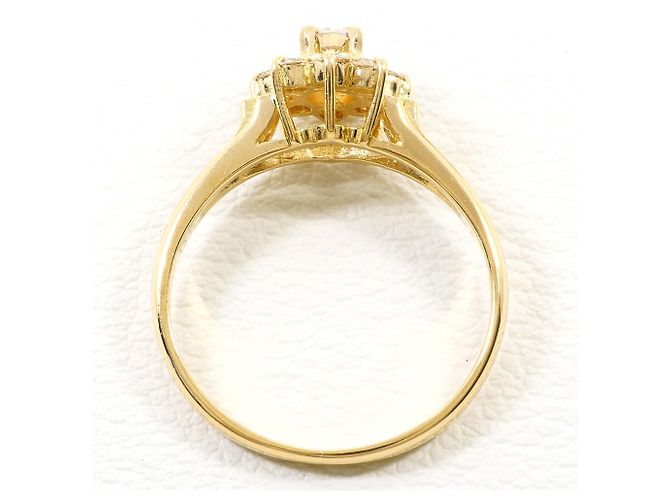 Autre Marque Anello fede in oro giallo 18K e diamanti - vista 2