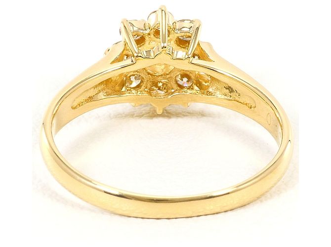 Autre Marque Anello fede in oro giallo 18K e diamanti - vista 3