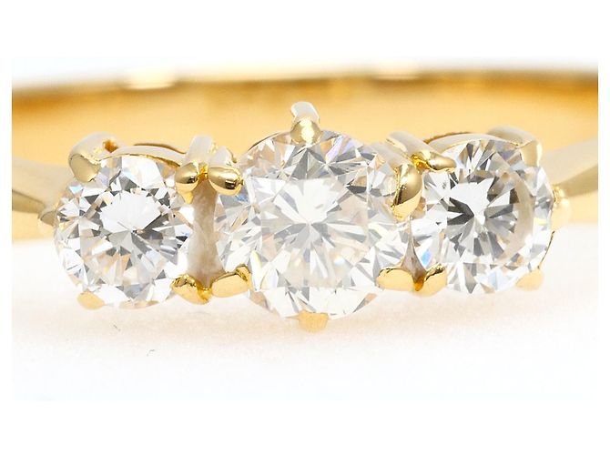 Autre Marque 18K Gelbgold Diamant Bandring - Ansicht 2