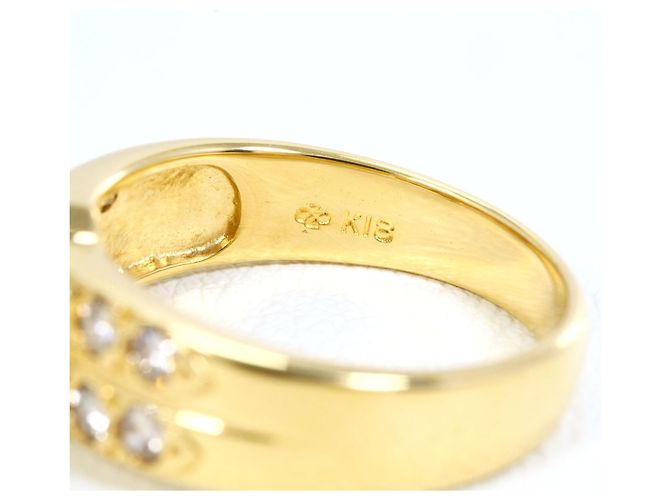 Autre Marque Ehering aus 18K Gelbgold mit 0,59ct Diamant - Ansicht 5