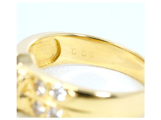 Autre Marque Ehering aus 18K Gelbgold mit 0,59ct Diamant - Ansicht 6