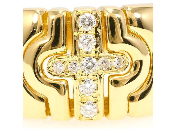 Autre Marque Ehering aus 18K Gelbgold mit Diamant - Ansicht 2