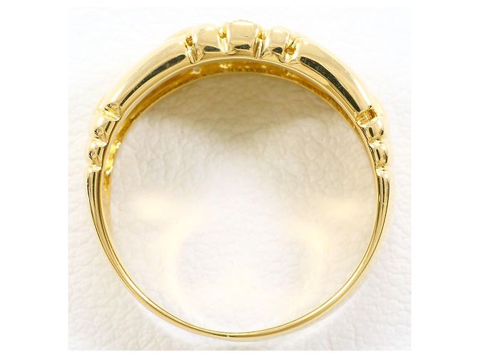 Autre Marque Ehering aus 18K Gelbgold mit Diamant - Ansicht 3