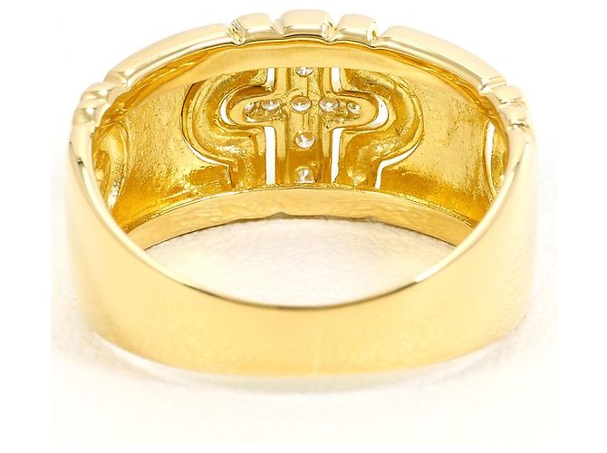 Autre Marque Ehering aus 18K Gelbgold mit Diamant - Ansicht 4