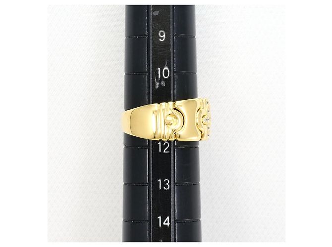 Autre Marque Ehering aus 18K Gelbgold mit Diamant - Ansicht 6
